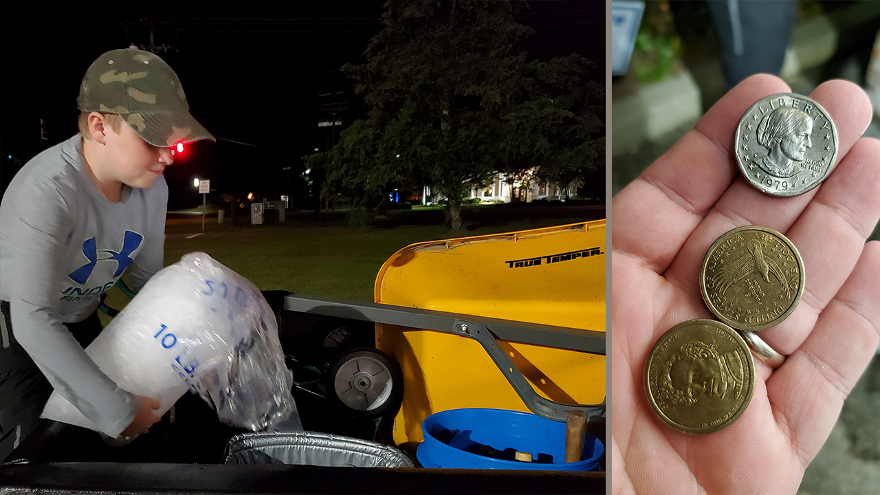 4:15 a.m. Got dollar coins in change. I knew Susan B. Anthony. Franklin Pierce? Had to Google him.